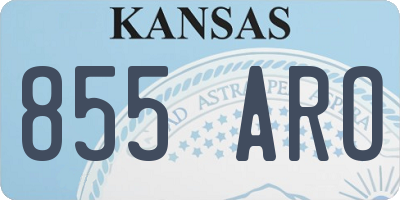 KS license plate 855ARO