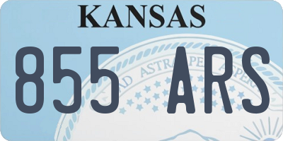 KS license plate 855ARS
