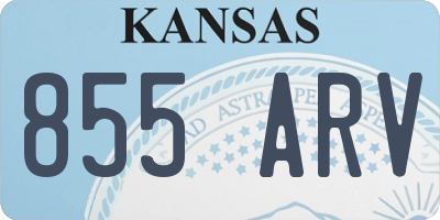 KS license plate 855ARV