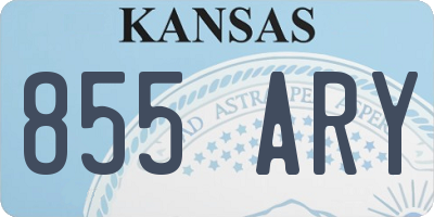KS license plate 855ARY