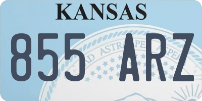 KS license plate 855ARZ