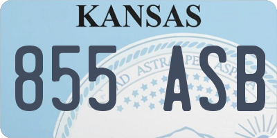 KS license plate 855ASB