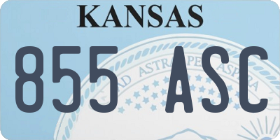 KS license plate 855ASC
