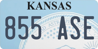KS license plate 855ASE