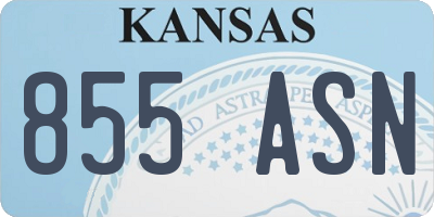 KS license plate 855ASN