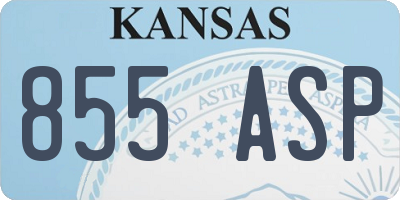 KS license plate 855ASP