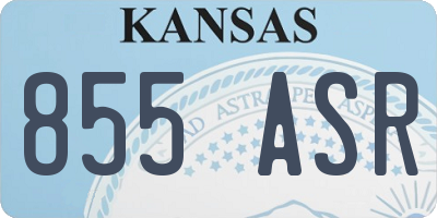 KS license plate 855ASR