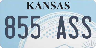 KS license plate 855ASS