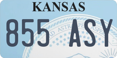 KS license plate 855ASY