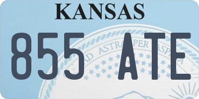 KS license plate 855ATE