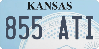 KS license plate 855ATI