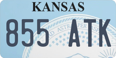 KS license plate 855ATK