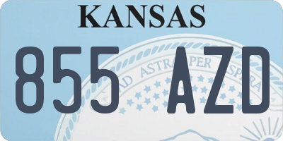KS license plate 855AZD