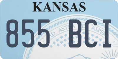 KS license plate 855BCI