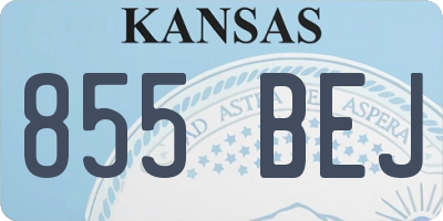 KS license plate 855BEJ