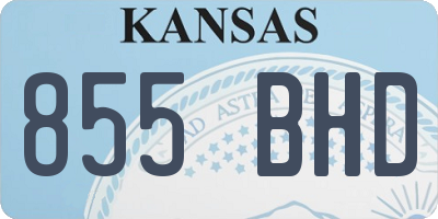 KS license plate 855BHD