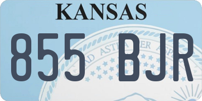 KS license plate 855BJR