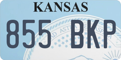 KS license plate 855BKP