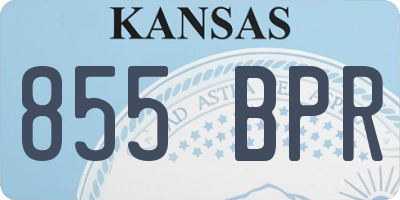 KS license plate 855BPR