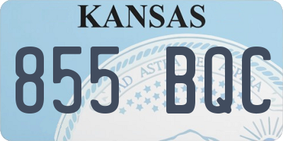 KS license plate 855BQC