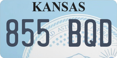 KS license plate 855BQD