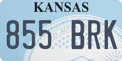 KS license plate 855BRK