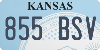 KS license plate 855BSV