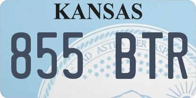 KS license plate 855BTR