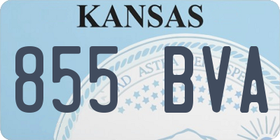 KS license plate 855BVA