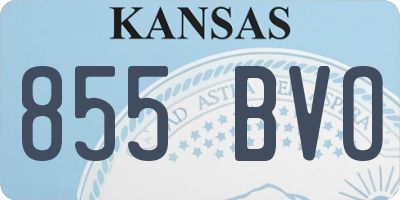 KS license plate 855BVO