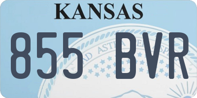 KS license plate 855BVR