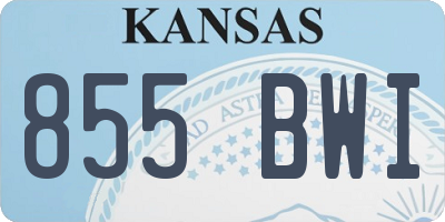 KS license plate 855BWI