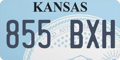 KS license plate 855BXH