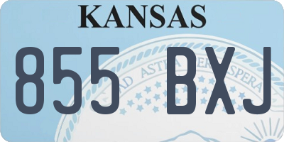 KS license plate 855BXJ