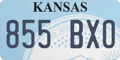 KS license plate 855BXO