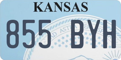 KS license plate 855BYH