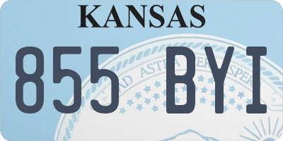 KS license plate 855BYI