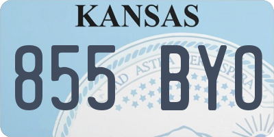 KS license plate 855BYO