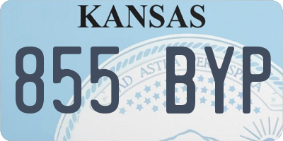 KS license plate 855BYP