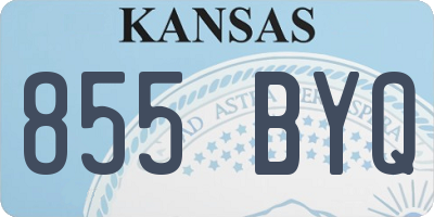 KS license plate 855BYQ