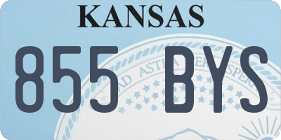 KS license plate 855BYS