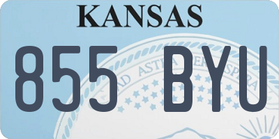 KS license plate 855BYU
