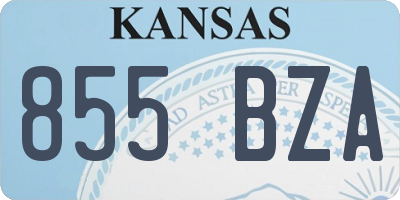 KS license plate 855BZA