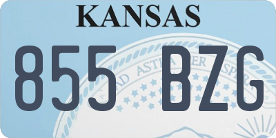 KS license plate 855BZG