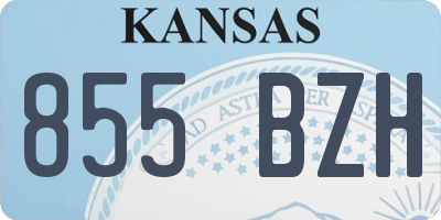 KS license plate 855BZH