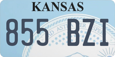 KS license plate 855BZI