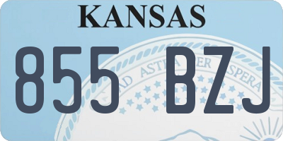 KS license plate 855BZJ