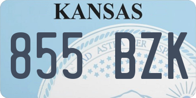 KS license plate 855BZK