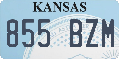 KS license plate 855BZM