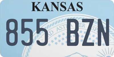 KS license plate 855BZN